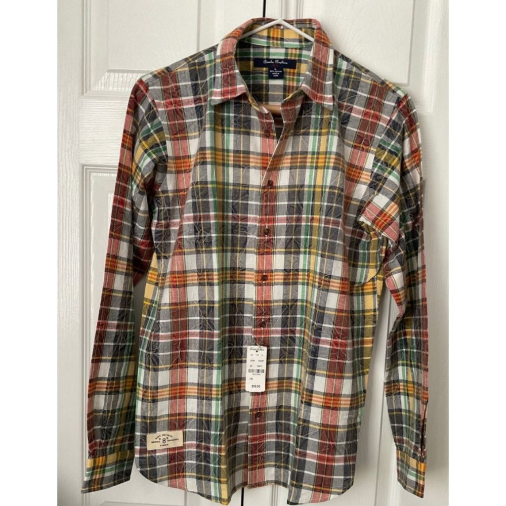 Brooks Brothers Cotton Long-Sleeve Big Boy Button-Up Shirt Size L NWT